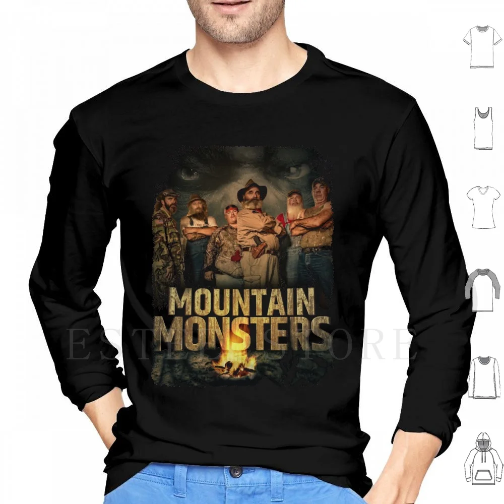 Sudadera con capucha de Monster Trapper, manga larga, monstruos de montaña, Bigfoot, Wild Bill, Huckleberry, serie de Tv, serie de ficción, Wolfman, Devil Dog