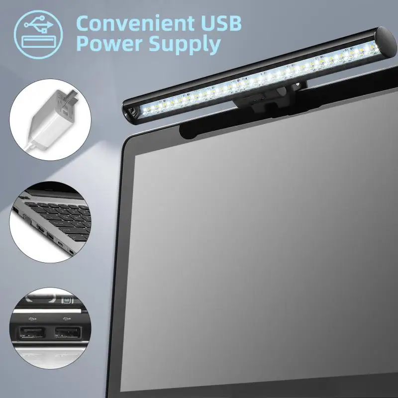 Imagem -05 - Lâmpadas de Mesa Usb Reguláveis Luz para Monitor Led Bar para Tela do Portátil Candeeiro de Mesa Proteção para os Olhos