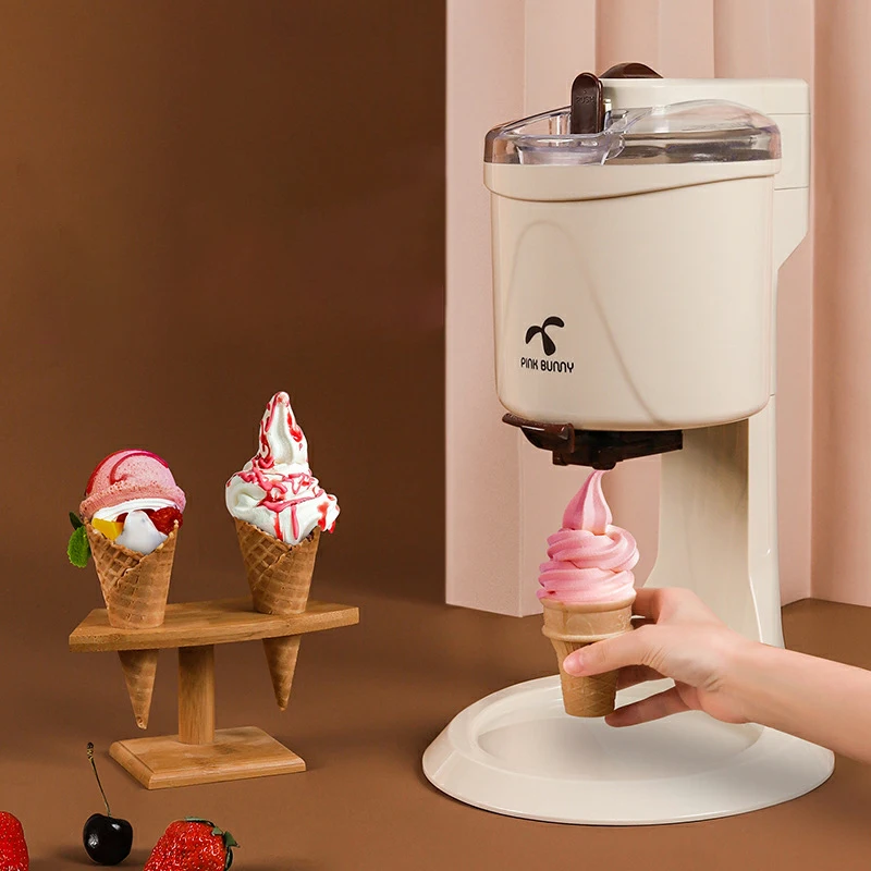 

220V 1L Machine Ice cream Fully Automatic Mini Fruit Maker For Home Electric Milkshake Machine DIY Kitchen Máquina De Sorvete