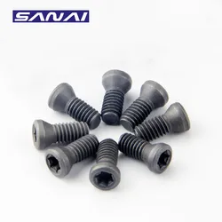 SANAI 50PCS Screw M2.2 M2.5 M3 M3.5 M4 M5 for U Drill Turning Tool Holder CNC Lathe Cutting Insert Alloy Steel Screw