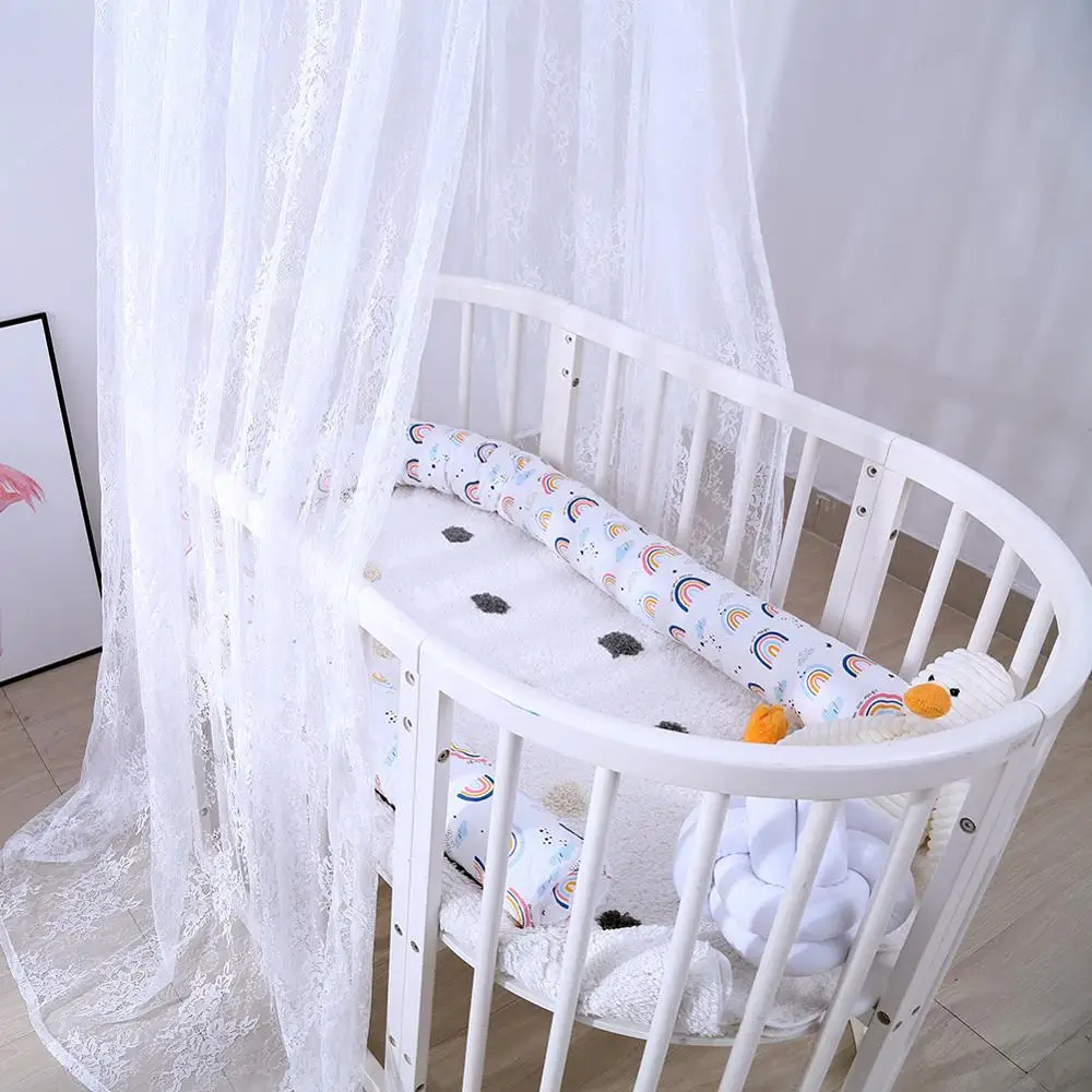 Elegant Lace Baby Canopy Netting Curtain Dome Mosquito Baby Crib Mosquito Nordic Nursery Room Hanging  Bed Canopy for Kids