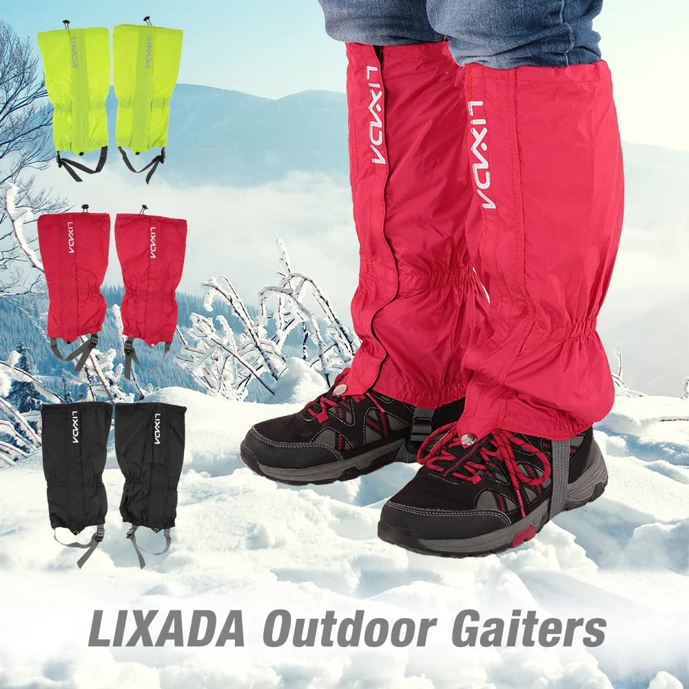 

Lixada Gaiters Outdoor Unisex Zippered Closure Wear and Water Resistant Gaiters Leggings Cover for Biking Snowboarding Hiking