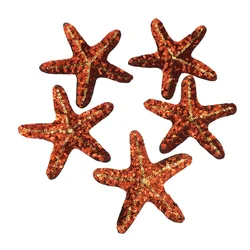 5pc Embroidery Sequin Star Patch Gold Beaded Applique Starfish Clothes Sticker Iron On Patches For Clothing Parches Ropa AC1319