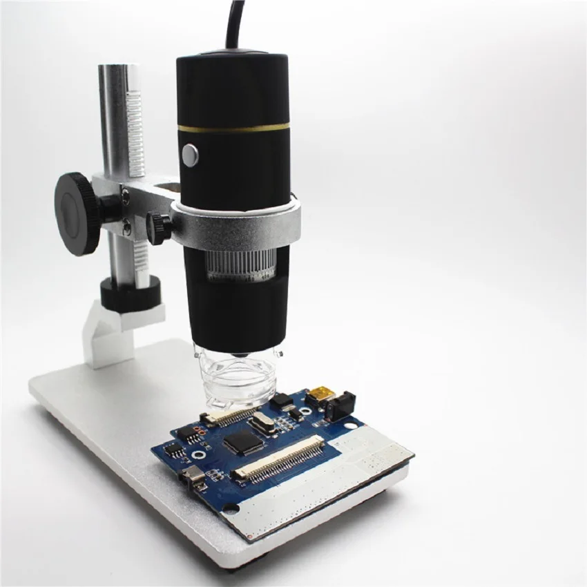 مجهر رقمي محمول عالي الدقة 1000 × 5 متر ، 8 مصابيح LED 2 ميجابكسل ، مجهر رقمي لإصلاح فحص لحام pcb الهاتف