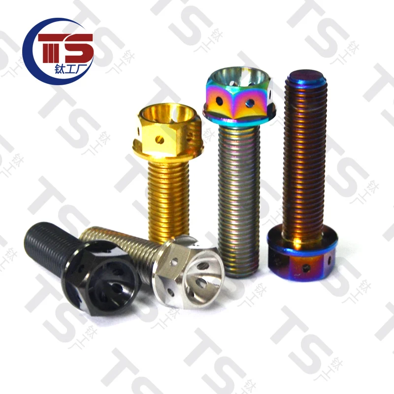 

TS Titanium Bolts M0X30/40mm Pitch1.25mm Hexagon and Flanged Head Screw for Motorcycle Calipers Refitted (1pc)