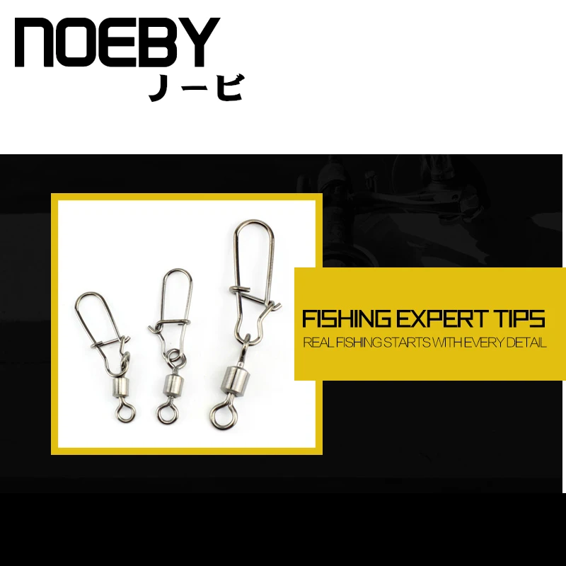 

Приманка для рыбалки NOEBY Tackle 12 шт. подшипник качения поворотный из высокоуглеродистой стали с защелкивающимся рыболовным крючком соединительные инструменты