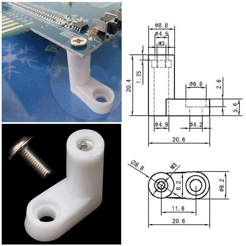 40pcs Arcade L Type PCB Mounting Feet Legs With Screw For JAMMA MAME Game PCB Board Raspberry Replacement Accessories