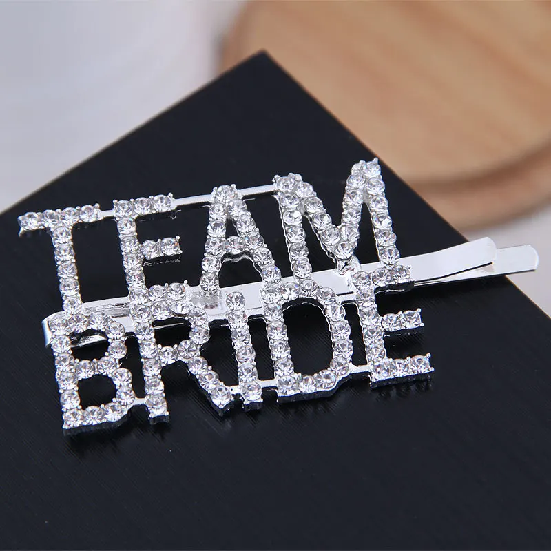 Wedding Diamond Decor Wedding Hair band Hairpin Team Bride To Be Satin Sash Girl Hen Party Decoration Bachelorette Party