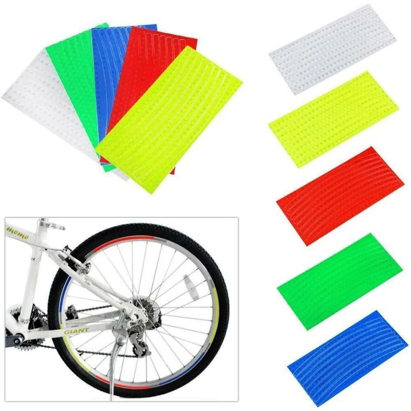 Bicycle Reflective Sticker Bicycle Spoke Fluorescent Tape Safety Warning Light Bar Reflector Bicycle Accessories