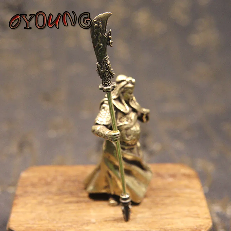 Pure Copper Chinese Feng Shui Guan Gong Statue God of War Antique Sculpture Home Decoration Feng Shui Ornament Desk Decor Craft - Image 4