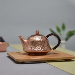 Handcraft Pure Copper Teapot, Tea Kettle, Hammer Pattern, Kung Fu Tea Drinkware, Tableware