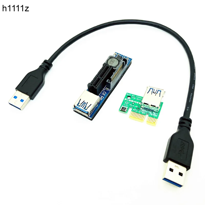 

Адаптер расширения PCI-E Riser PCI Express 1X, расширитель платы 30 см, USB3.0, удлинитель PCIE X1 на X1, разъем для сетевой карты