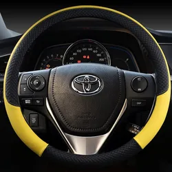 Car steering wheel case Auto Wheel Glove Cover for toyota chr auris yaris Crown corolla rav4 prius Izoa car decoration