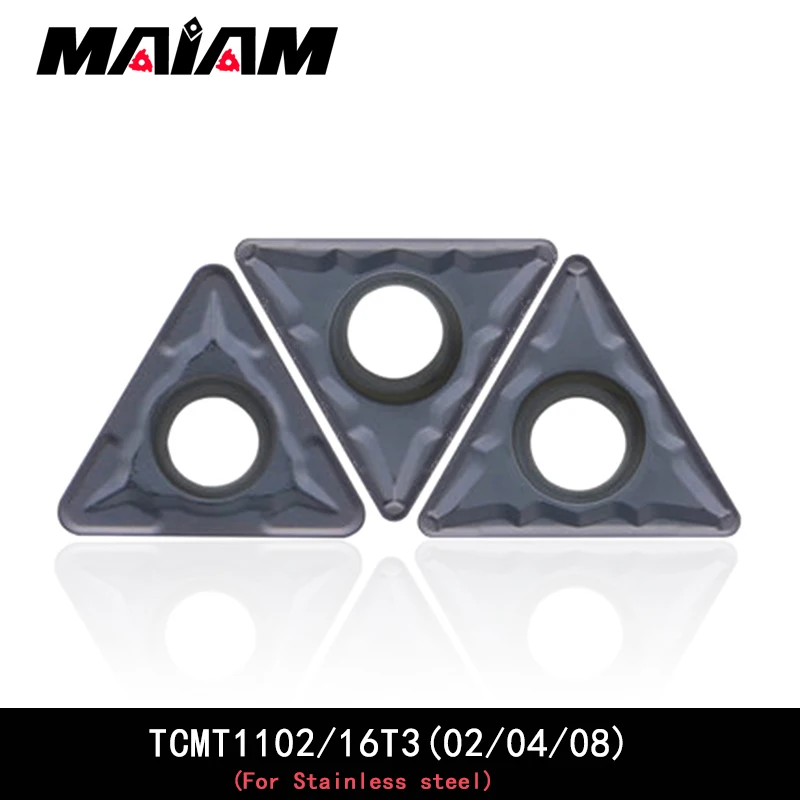 TCMT triangular grooving insert TCMT1102 TCMT110202 TCMT110204 TCMT110208 TCMT16T3 TCMT16T304 TCMT16T308 MP insert for Stainless