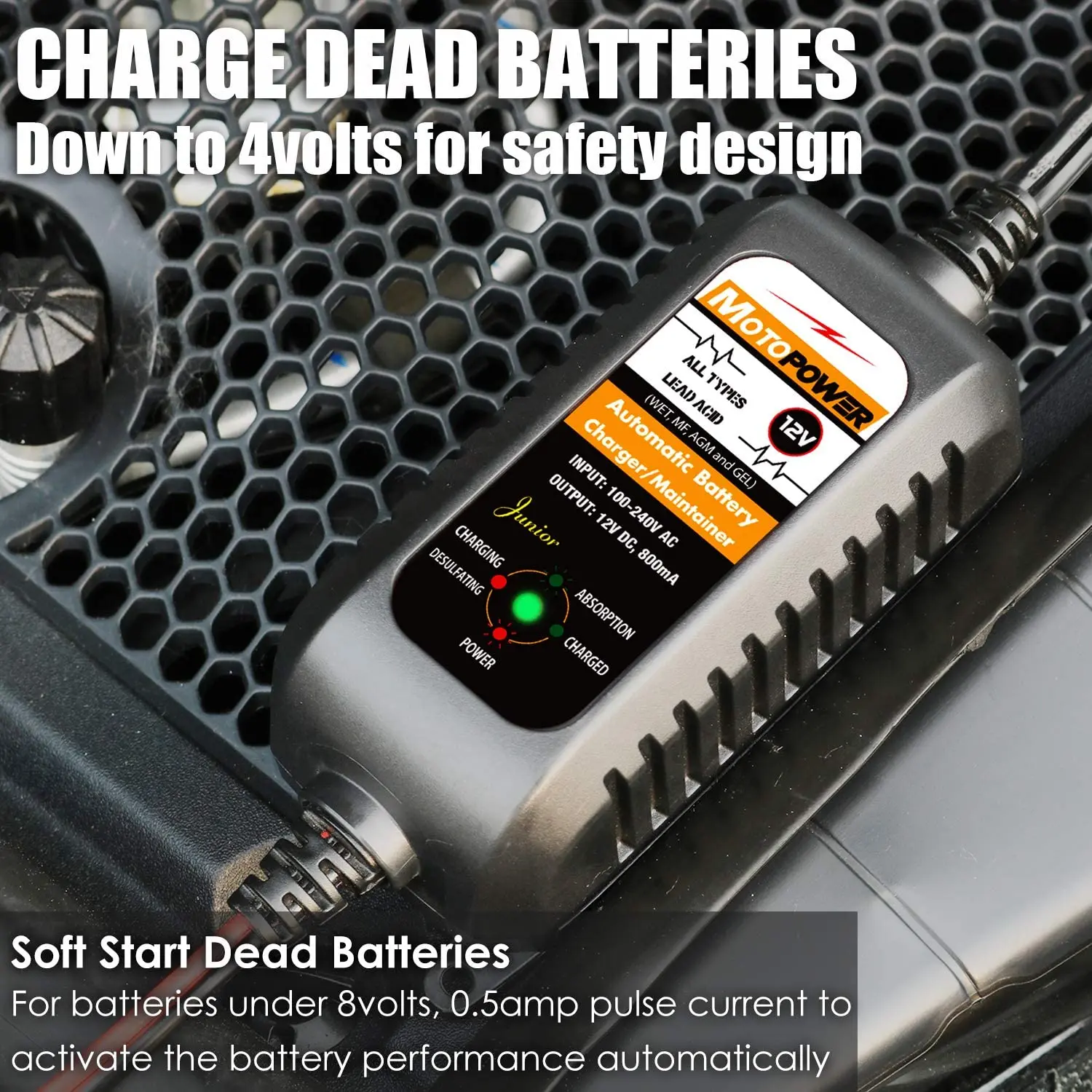 12V 800mA automatischer Smart Car Motorrad Batterieladegerät Betreuer – Detail 18