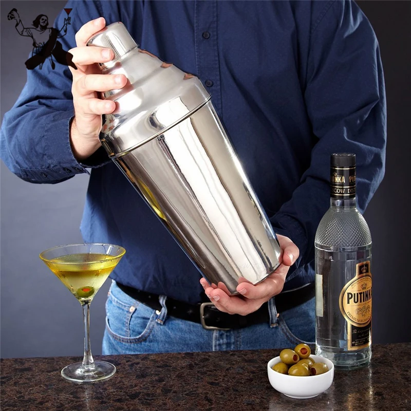 

1.8L Big Stainless Steel Cocktail Boston Bar Shaker Professional Bartender Wine Mixing Tools