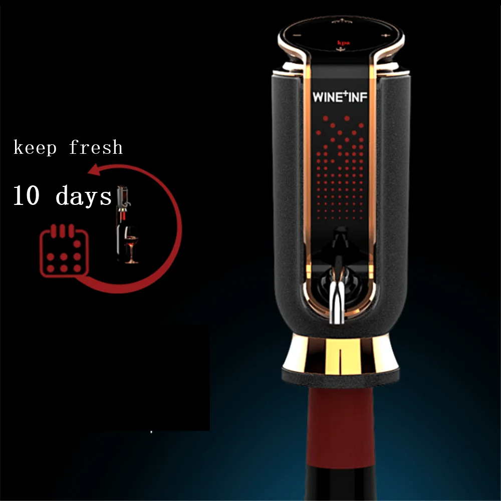 Auto Whisky Decanter Electric Quick Wine Aerator Adjustable USB Charge Cider Wine Decanter Fresh-keeping 10 days for Men's Gifts