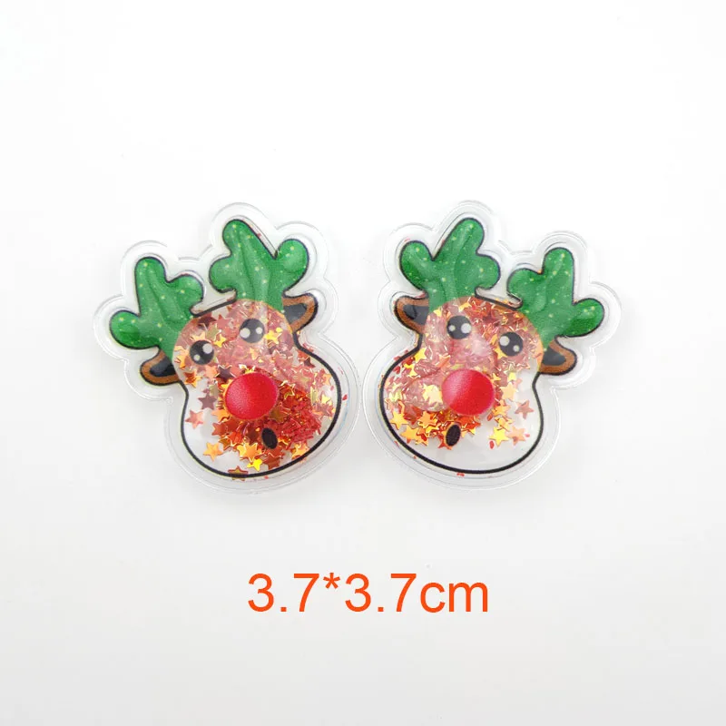 30 Stück/Los PVC-Weihnachtsserie Füllpailletten-Applikationen für Kinder-Haarspangen oder Taschen- und Schuhaccessoires – Detail 8