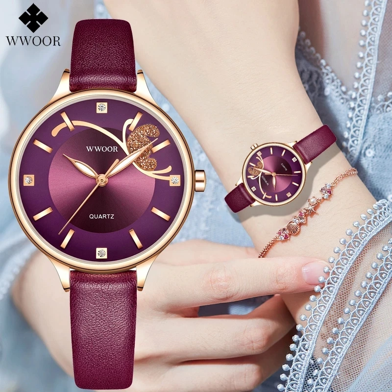 Ladies Watch Fashion WWOOR 2024 Japanese Movement Designer Womens Diess Watches Diamond Quartz Wrist Watch Gift Relogio Feminino