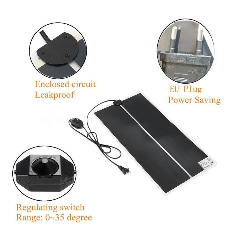 Heating Warm Pad Adjustable Temperature Controller Incubator Mat Tools Terrarium Reptiles Heat Mat 5-45W Climbing Pet