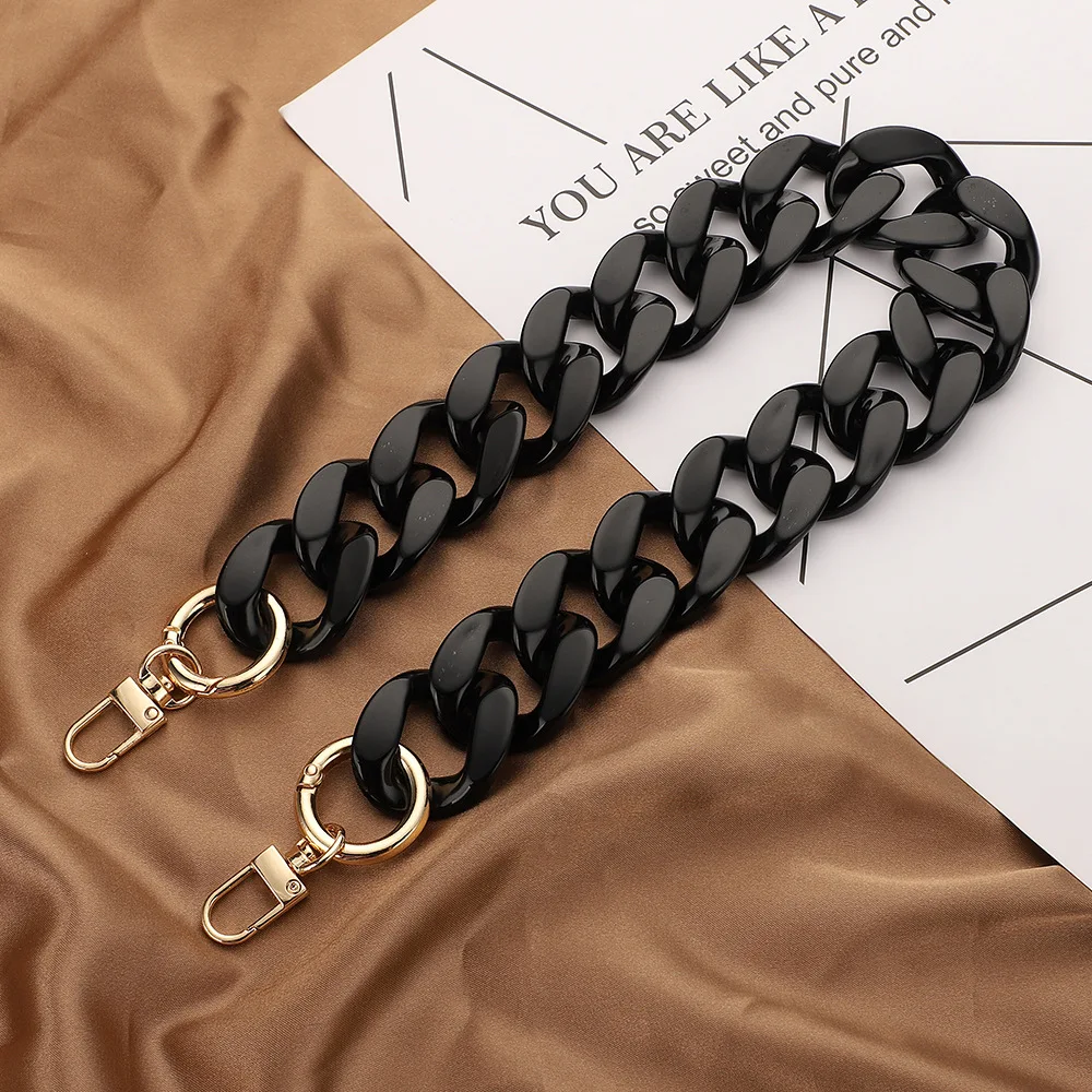 New Acrylic Bag Chain Bag Strap Removable Bag Accessories Colourful Women'S Resin Chain Chain Of Bags Purse Chain Fishbone Chain