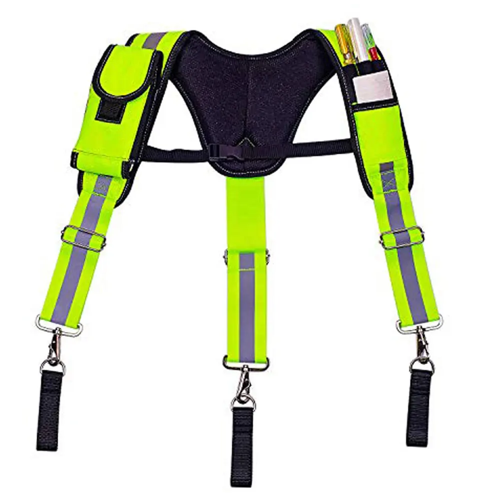 Suspenders Tool Belt Y-Type Adjustable Straps Fluorescent Green Electrician Reducing Weight Multifunction Tooling Strap