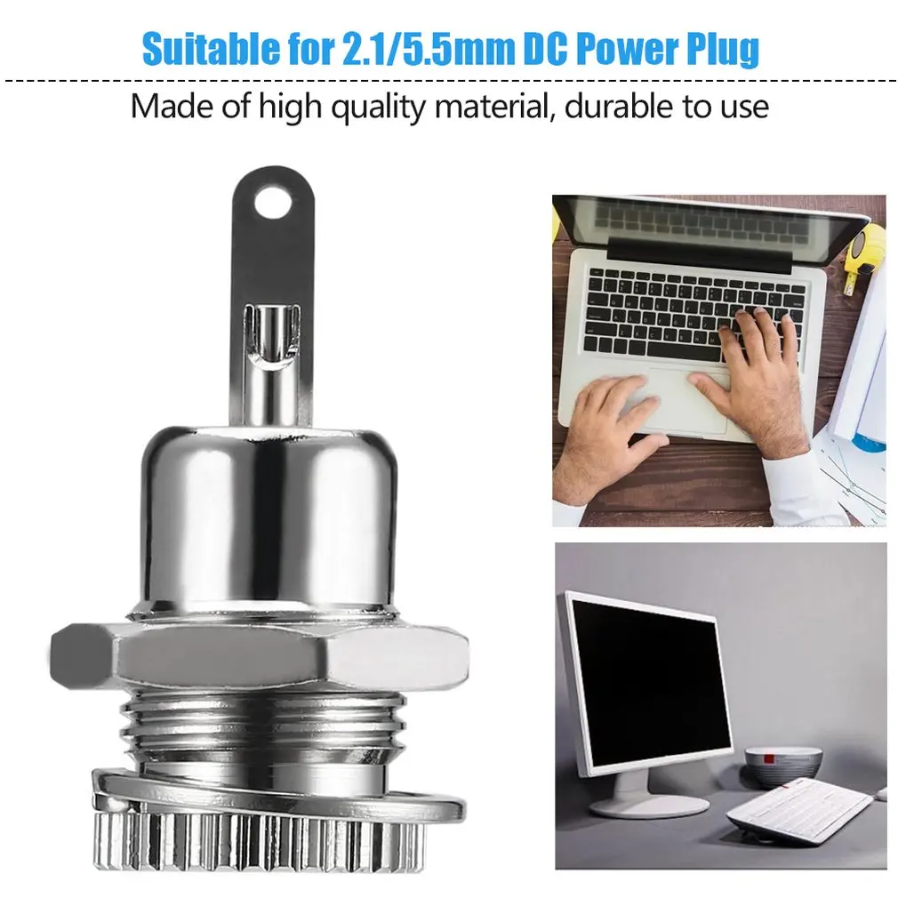Adaptador de enchufe 3A 12v para fuente de alimentación, conector hembra de montaje en Panel, 5,5mm, 2,1mm, 2 tipos de terminales