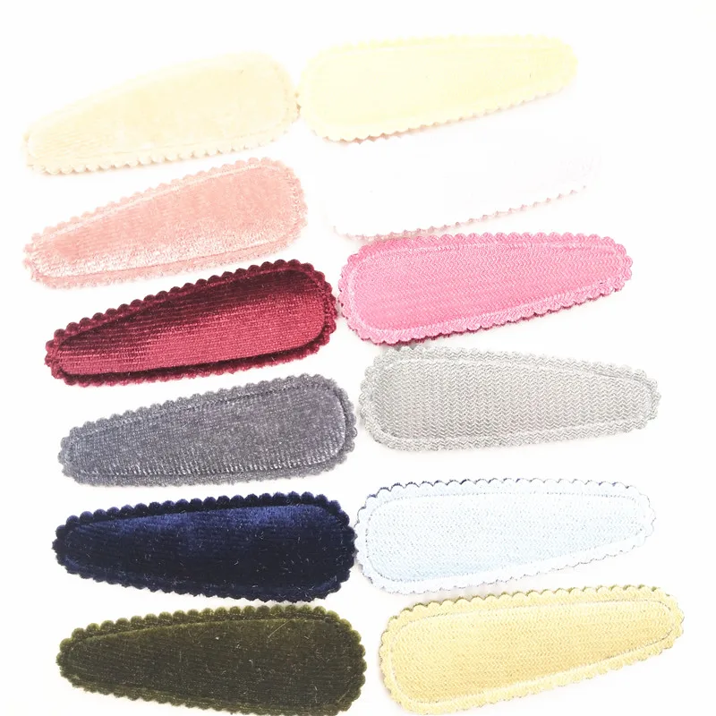 60pcs/lot 5.5cm felt padded applique snap clip cover for BB Headdress clip accessories