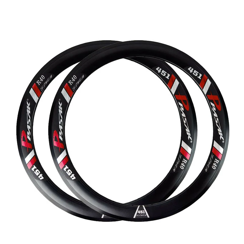 Pasak-Aero Bicycle Rim, 20 Inch, 406, 451, 40mm Depth, 24 Holes, Use for Disc C, V Brake, Shoes Brake, 1-1/8 \