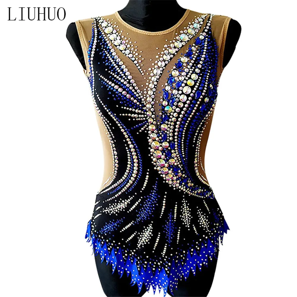 

LIUHUO Figure Skating Dress Women's Girls' Ice Performance Rhythmic Gymnastics Competition Dance Leotard Artistic Costume Tights