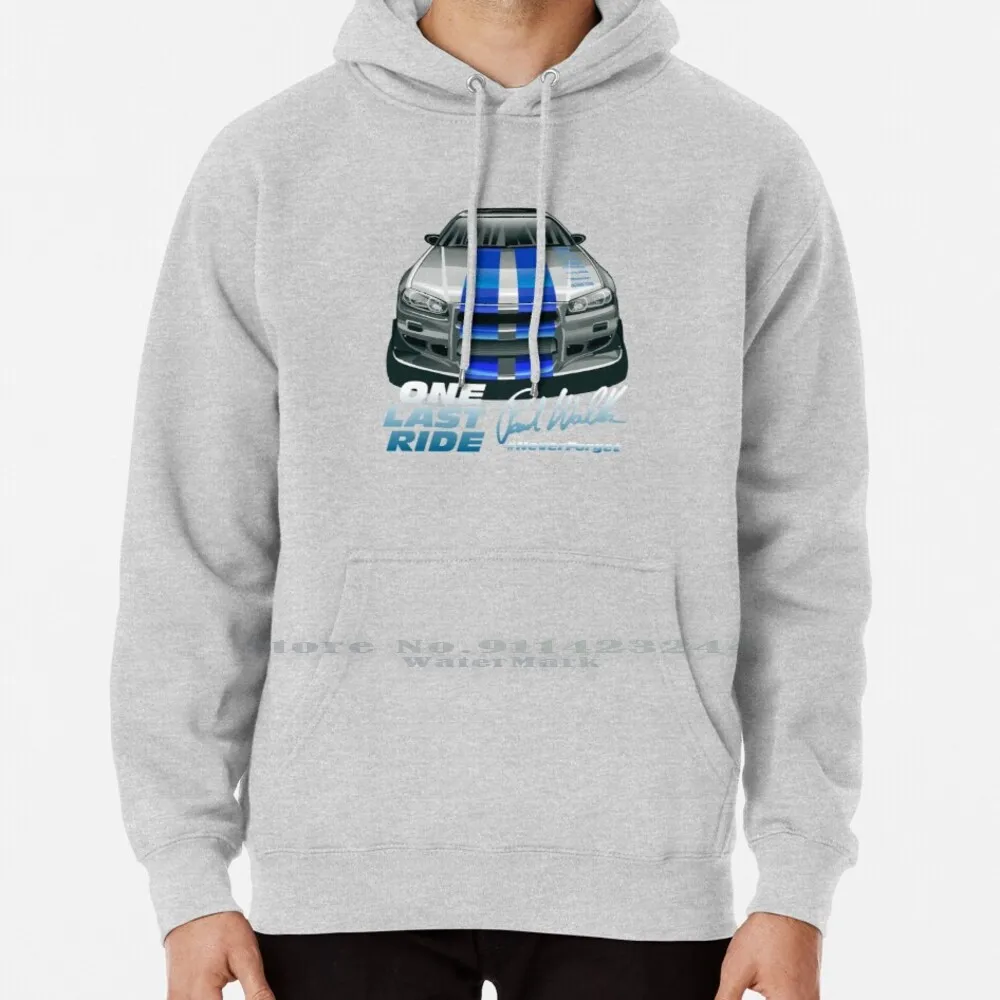 

One Last Ride Hoodie Sweater 6xl Cotton Paul Walker 2 Fast 2 Furious Nfs Underground Vin Skyline Gtr Skyline R32 R34