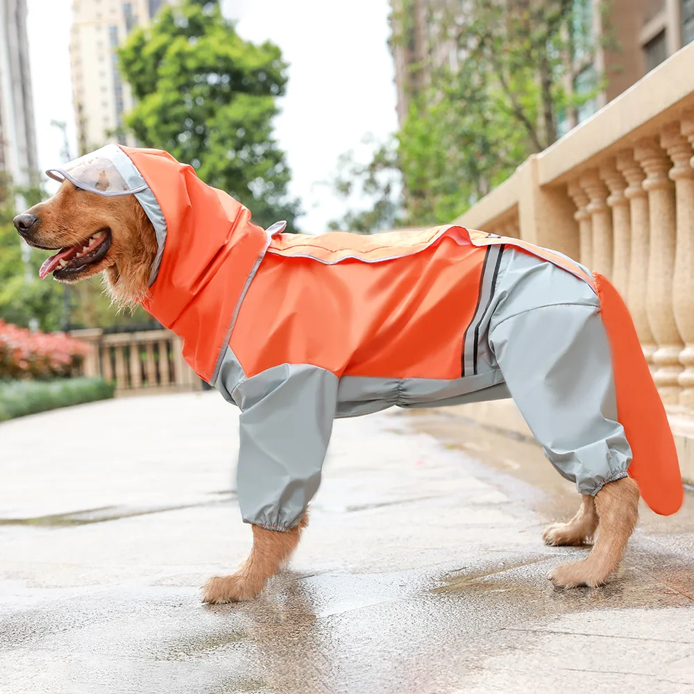 HOOPET Dog Riancoat Jumpsuit raincoat for Dogs 애완 동물 망토 래브라도 방수 골든 리트리버 자켓, 반려동물 옷