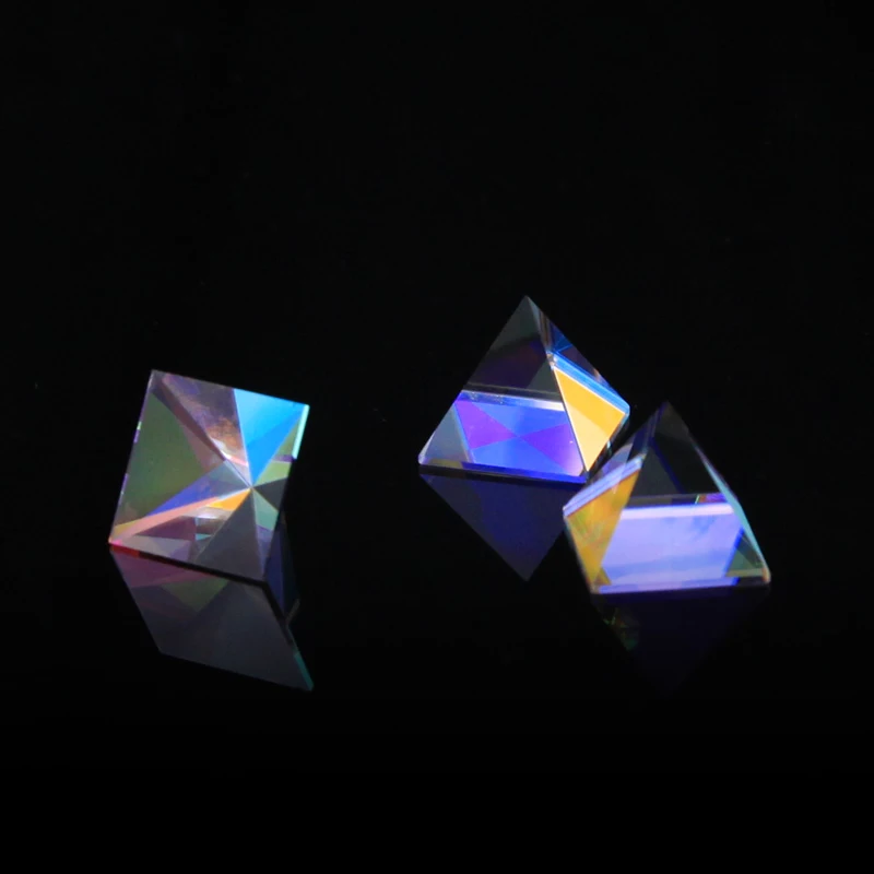 20mm Crystal Pyramid Color Rainbow Optical Prism K9 Glass Crystal Decoration Crafts