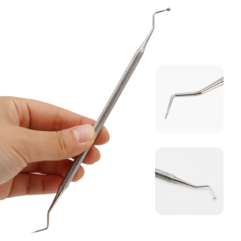 Dental Gingival Retraction Cord Packer Dental Scaler Dental Gum Separator Isolation Surgical Tool Double End Stainless Steel#A#B