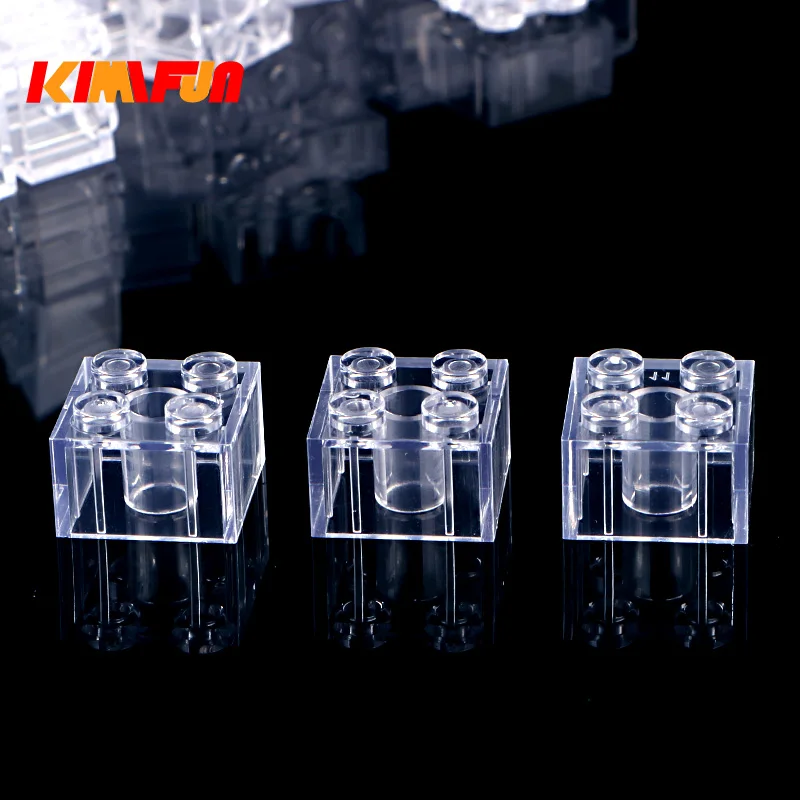 100g/Pack 2X4 2X3 DIY Transparent Brick Model Building Blocks Toy City Building Bricks Children Toys Gift Compatible Blocks