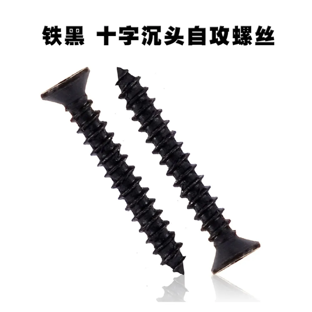 M3/M3.5/M4 Self Tapping Screws Wood Black Tornillos Parafuso Drywall Cross Recessed Flat Head Countersunk Vis Vite DIN7982