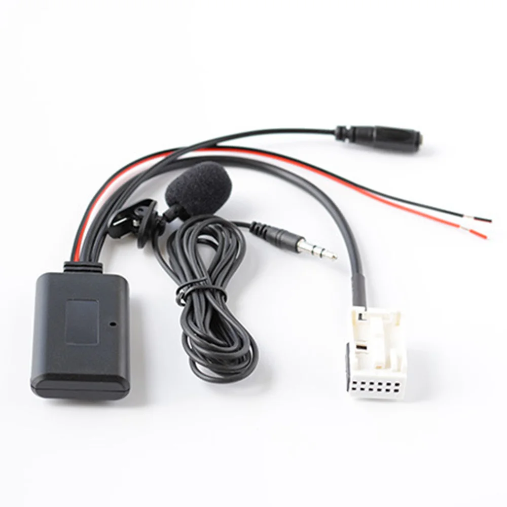 

Wireless HIFI Car Audio bluetooth Cable Adapter Microphone MIC AUX Music Player For Peugeot 307 408 For Sega