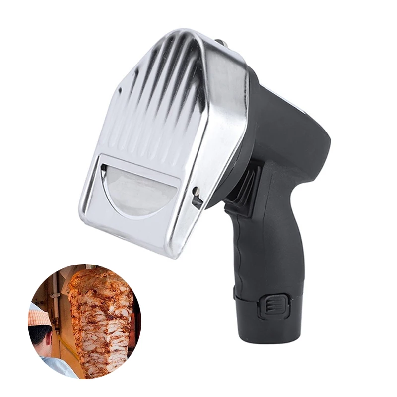 Wireless Electric Kebab Slicer Shawarma Doner Kebab Knife Handheld Roast Meat Cutting Machine Gyro Knife 80W