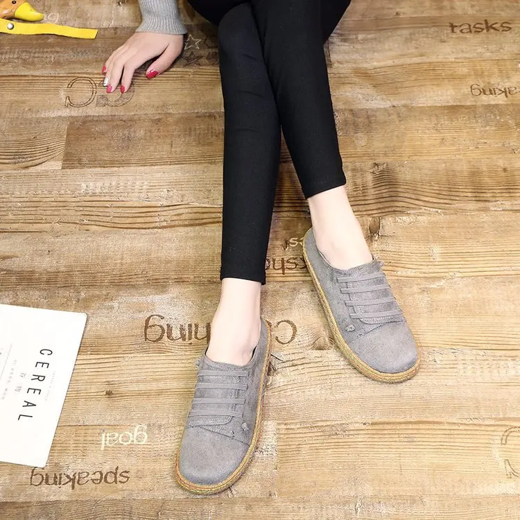 2019 New Spring Women Flats Shoes Loafers Round Toe Wide Shallow Slip-on Casual Lady Flats Shoes Oxford Shoes For Women ui89