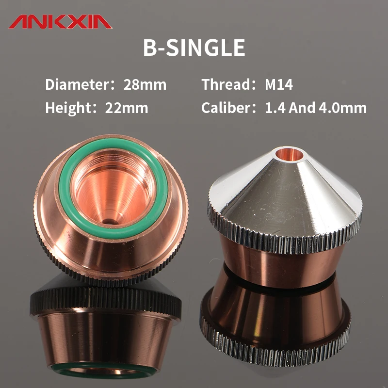 Ugelli per taglio Laser DNE D28mm H22mm cromati e ugello D15mm H15mm per macchina per taglio Laser a fibra