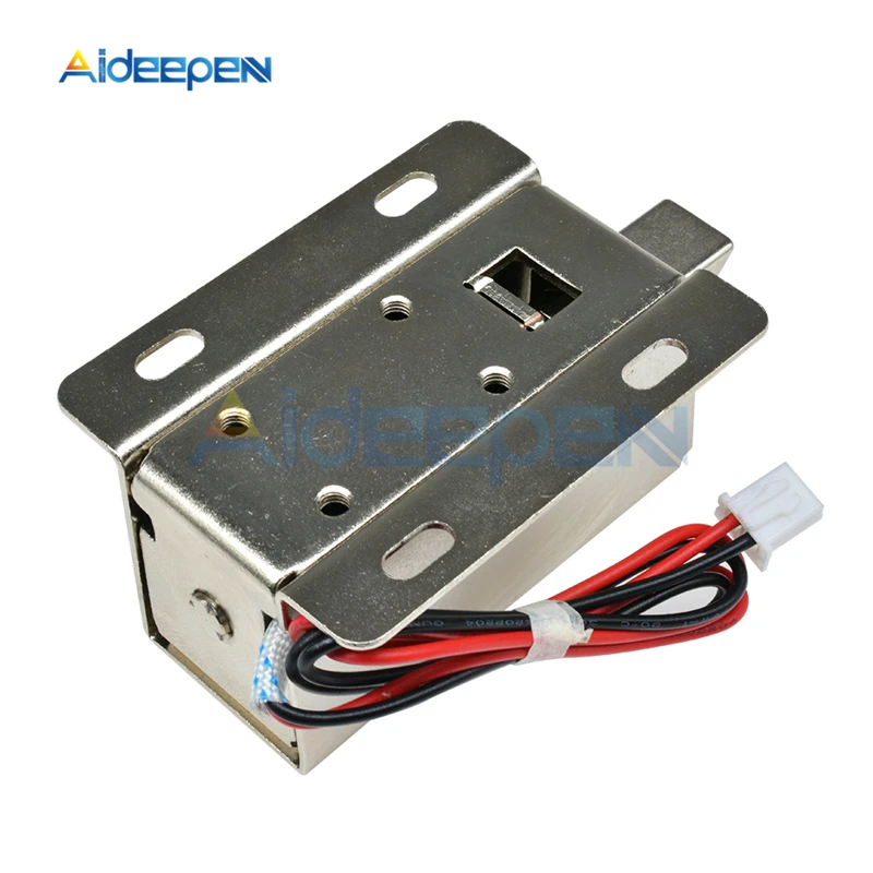 DC 12V 0.6A 600mA Electric Solenoid Lock Tongue Lock With Wire For Electric Control Cabinet Door Drawer Locks Electronic Locks