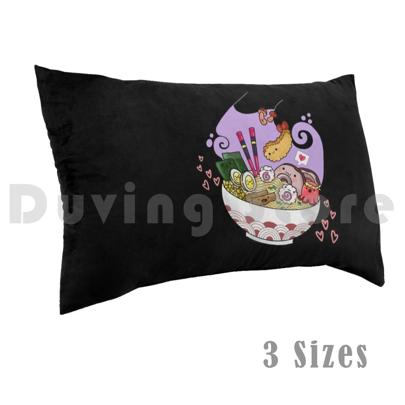 

Ramen Melody Pillow Case Printed 35x50 Ramen Japanese Food Seaweed Japan Cute Kawaii Food