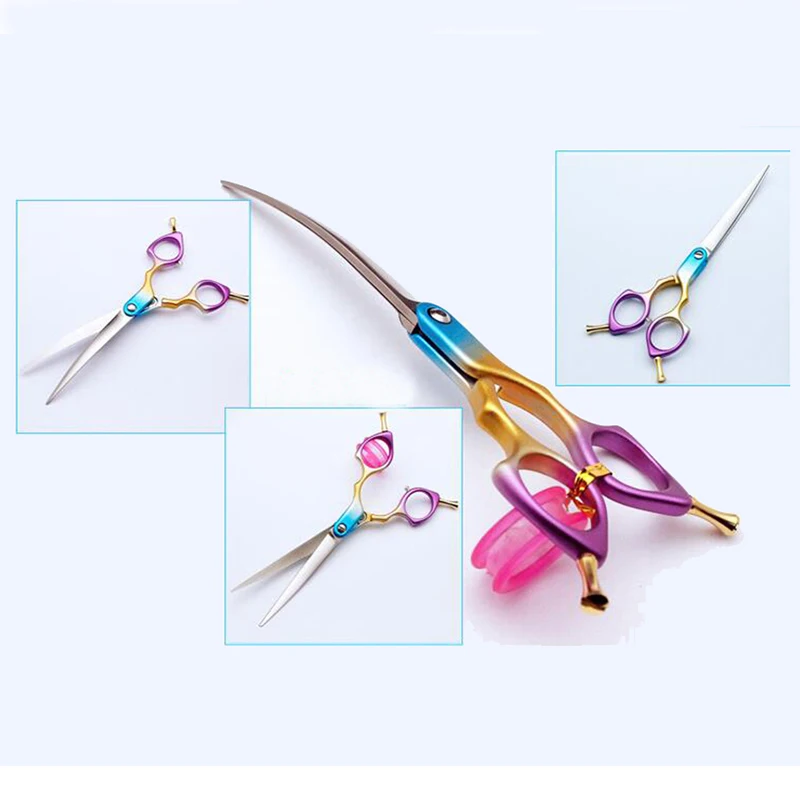 

light weighted Professional Dog Grooming Scissors Curved Shear with High Quality Alloy Handle