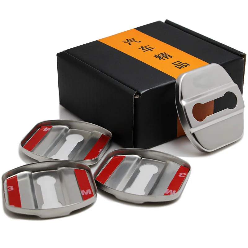

Stainless Steel Door Lock Buckle Protection Protective Cover trim 4pcs For Nissan Sentra Sylphy Almera G15 2007-2017 2019 2020