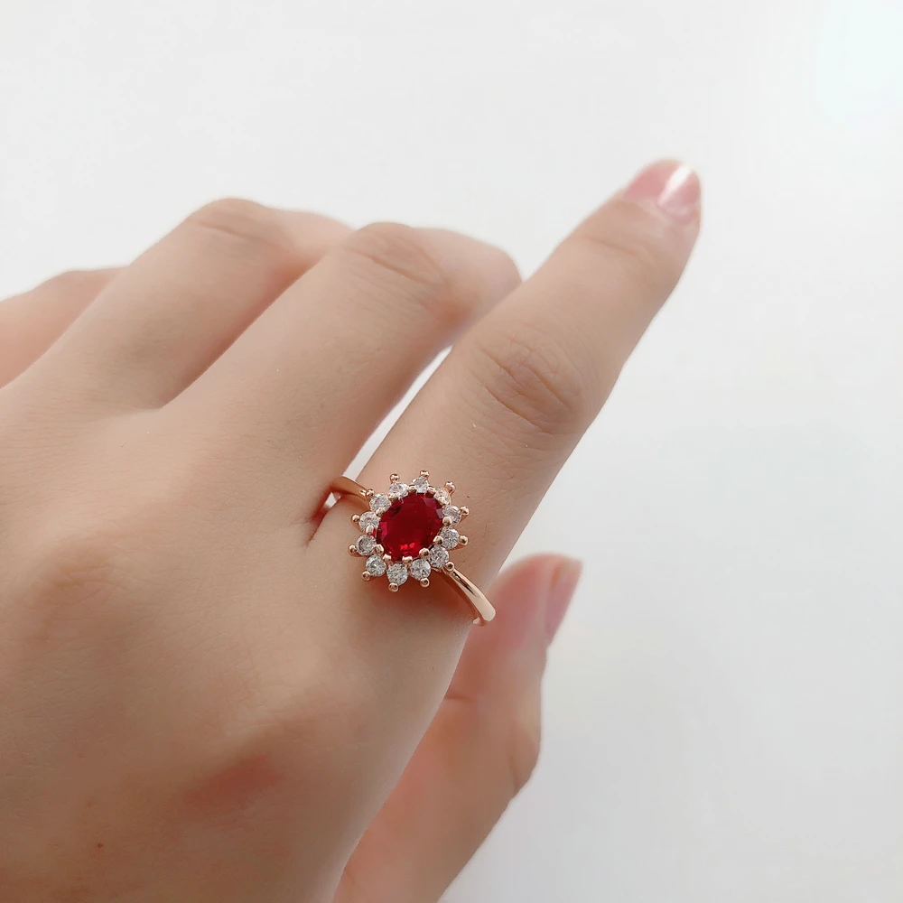Diana Ring Für Frauen Prinzessin Stil Blau Kristall Zirkon Silber Farbe Engagement Hochzeit Finger Ringe Geschenk Mode Schmuck R076 – Detail 5