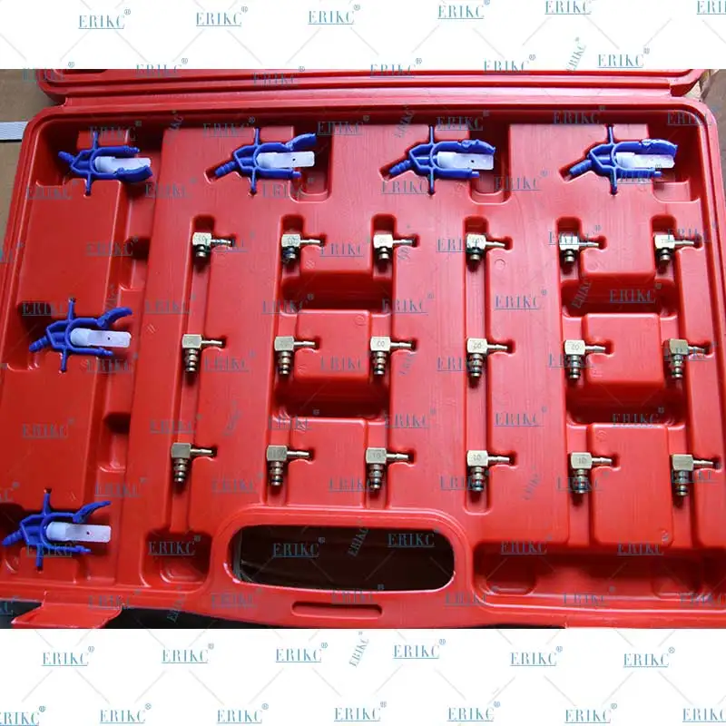 Common Rail Oil Return Flow  Flow Test Tool Kit Diesel Injector Tester Auto Nozzle Fuel Injection Test Meter Adaptor Set