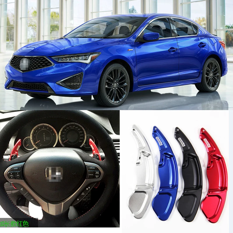 2pcs Steering Wheel Aluminum Shift Paddle Shifter Extension For ACURA ILX 13-19 Car-styling