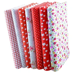 Booksew 50 CM x 50 CM 7 i w najlepszych cenach różne czerwony kolekcja bawełny tkaniny do szycia DIY tkaniny do patchworku pikowania Tilda