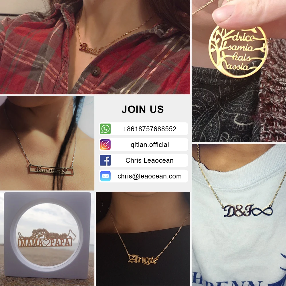 Custom Hebrew Name Necklace & Pendants,Personalized Gold Chain Women  jewelry iced out Initial Choker bling initial necklaces