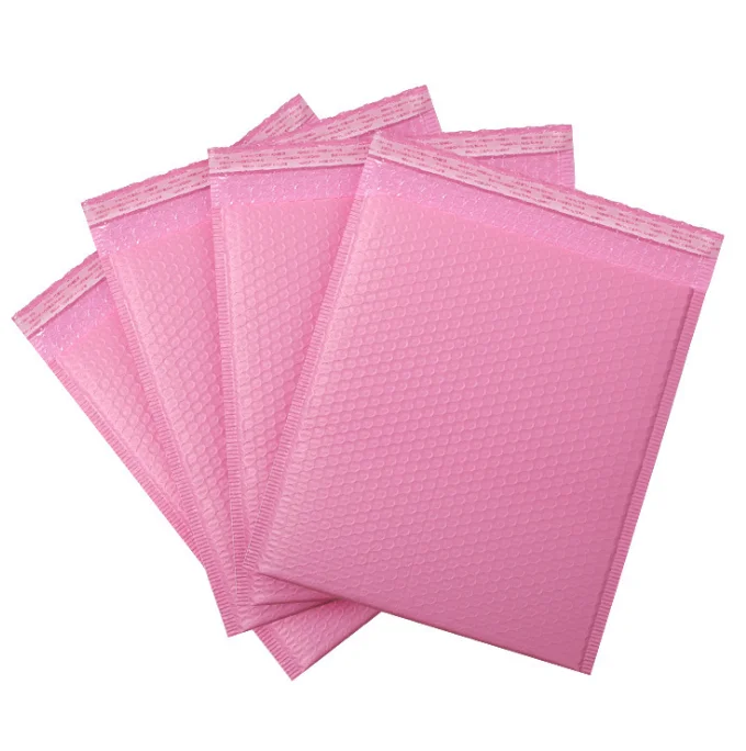 30pcs 13x15+4cm Pink Bubble Mailers Padded Envelopes Lined Poly Mailer Shockproof Mailer Waterproof Mailer Self Seal Storage Bag